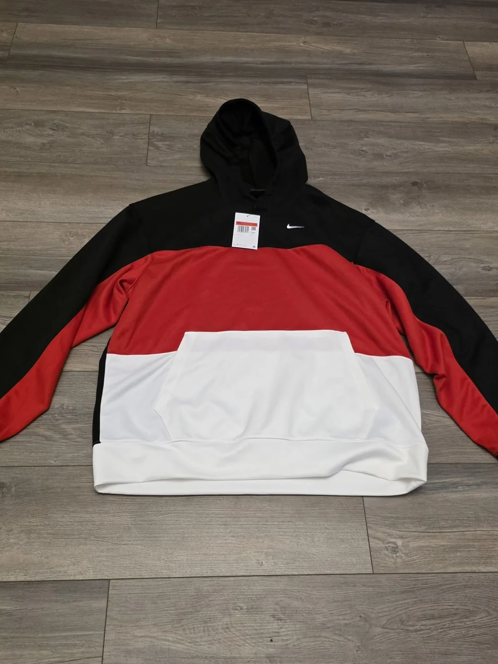 NWT Nike Men's Tricolor Colorblock Dri-Fit Hoodie Sweatshirt Size Large
